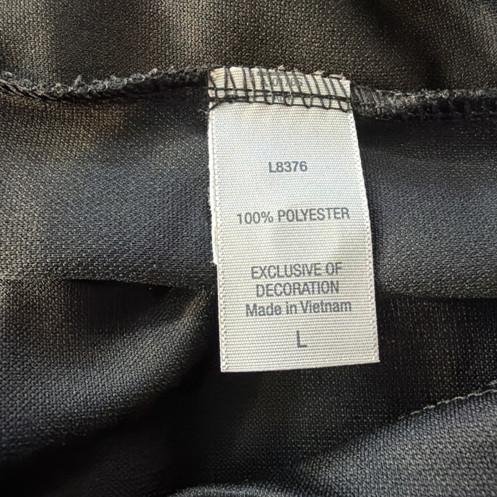 Champion Short Sleeve Polo‎ Shirt Men's Size  Large Black Button Collar - Picture 16 of 16